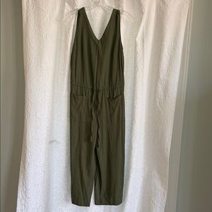 Old Navy Olive Green V-Neck Jumpsuit